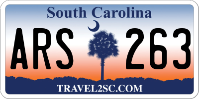 SC license plate ARS263