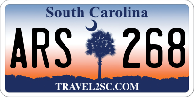 SC license plate ARS268