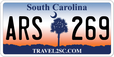 SC license plate ARS269