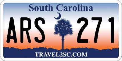 SC license plate ARS271