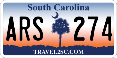 SC license plate ARS274