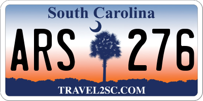 SC license plate ARS276