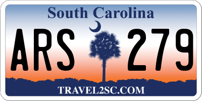 SC license plate ARS279