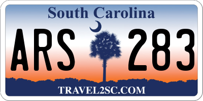 SC license plate ARS283