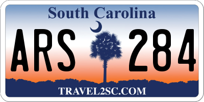 SC license plate ARS284