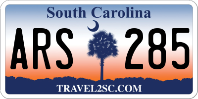 SC license plate ARS285