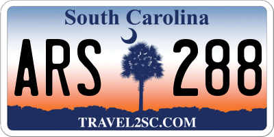 SC license plate ARS288