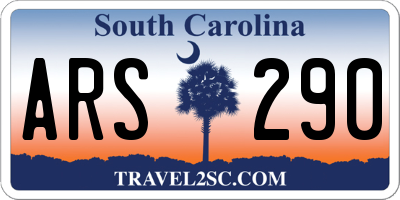 SC license plate ARS290