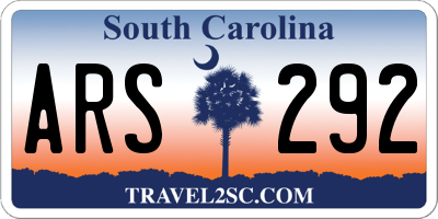 SC license plate ARS292