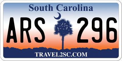 SC license plate ARS296