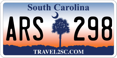 SC license plate ARS298