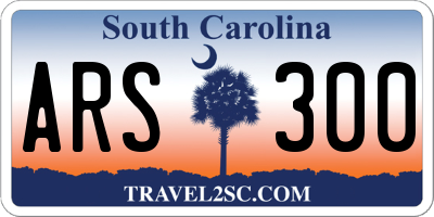 SC license plate ARS300