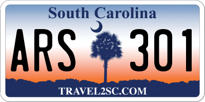 SC license plate ARS301