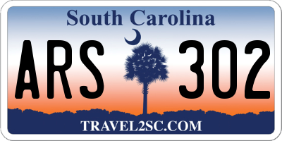 SC license plate ARS302