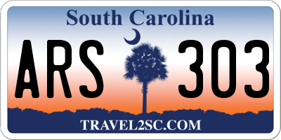 SC license plate ARS303