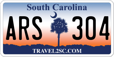 SC license plate ARS304