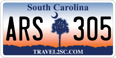 SC license plate ARS305
