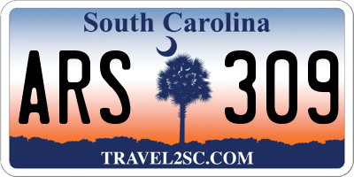 SC license plate ARS309