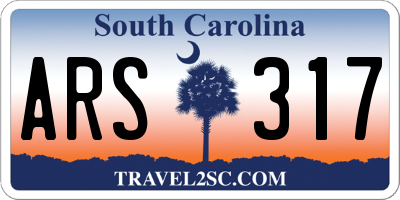 SC license plate ARS317