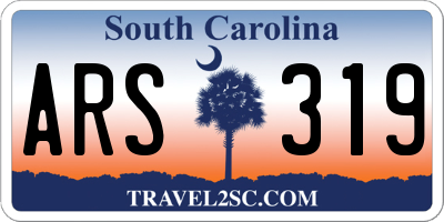 SC license plate ARS319
