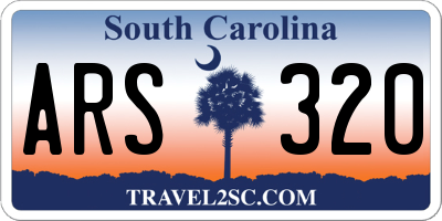 SC license plate ARS320
