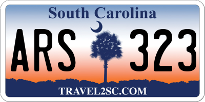 SC license plate ARS323