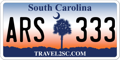 SC license plate ARS333