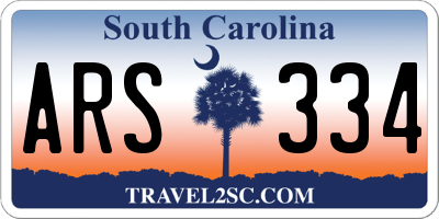 SC license plate ARS334