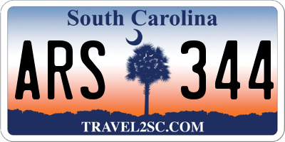 SC license plate ARS344
