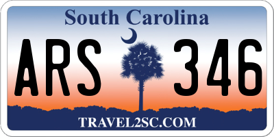 SC license plate ARS346