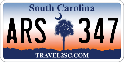 SC license plate ARS347