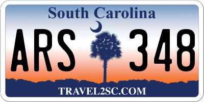 SC license plate ARS348