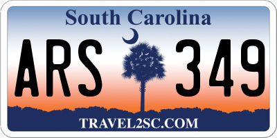 SC license plate ARS349