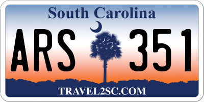 SC license plate ARS351