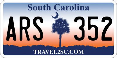 SC license plate ARS352