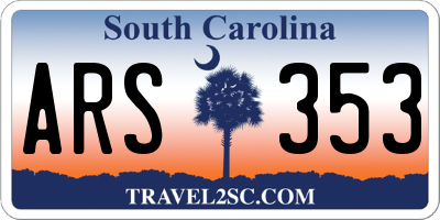 SC license plate ARS353