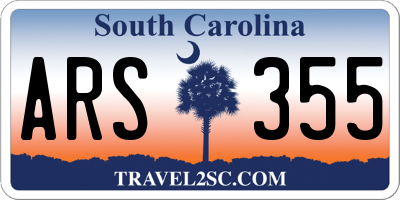 SC license plate ARS355