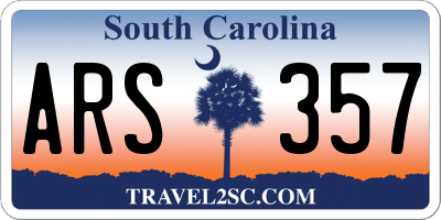 SC license plate ARS357