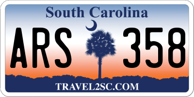 SC license plate ARS358
