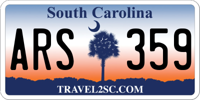 SC license plate ARS359