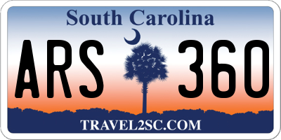 SC license plate ARS360