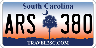 SC license plate ARS380