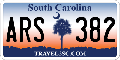 SC license plate ARS382