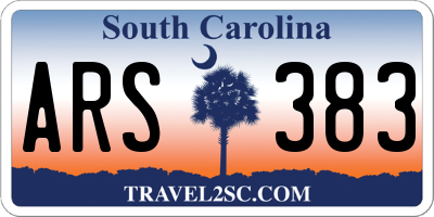 SC license plate ARS383