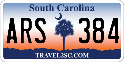 SC license plate ARS384