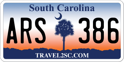 SC license plate ARS386