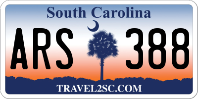 SC license plate ARS388