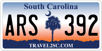 SC license plate ARS392