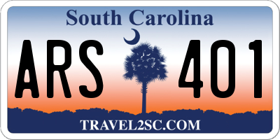 SC license plate ARS401
