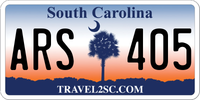 SC license plate ARS405